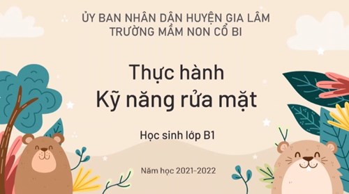 KN năng rửa mặt  của trẻ lớp MGN B1